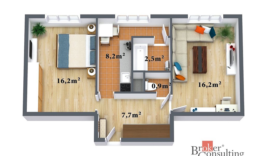 Prodej bytu 2+1 58 m², Planá – náhled fotky 10