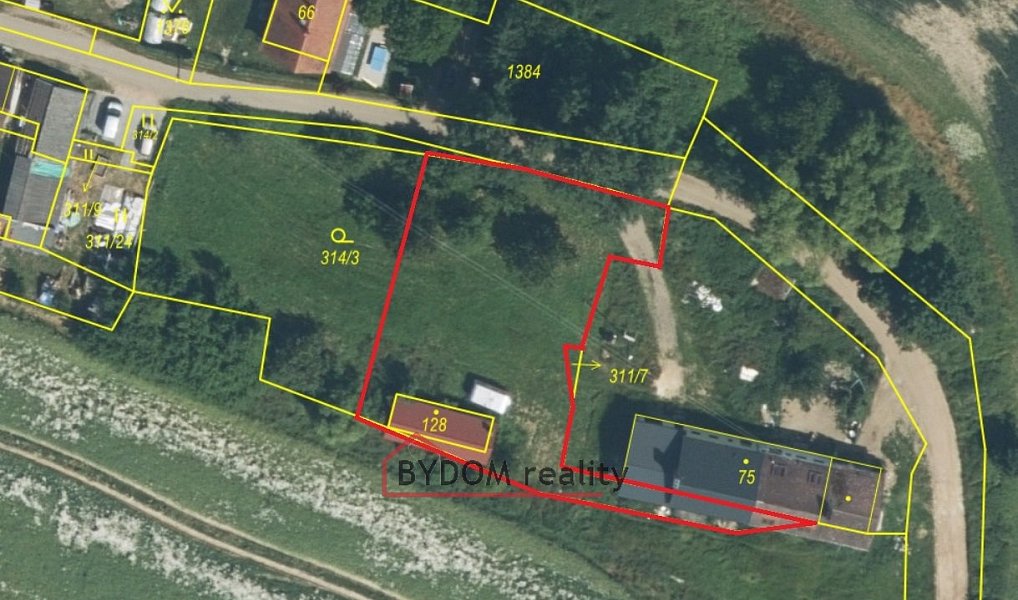 Prodej stavebního pozemku 943 m², Skapce – náhled fotky 2