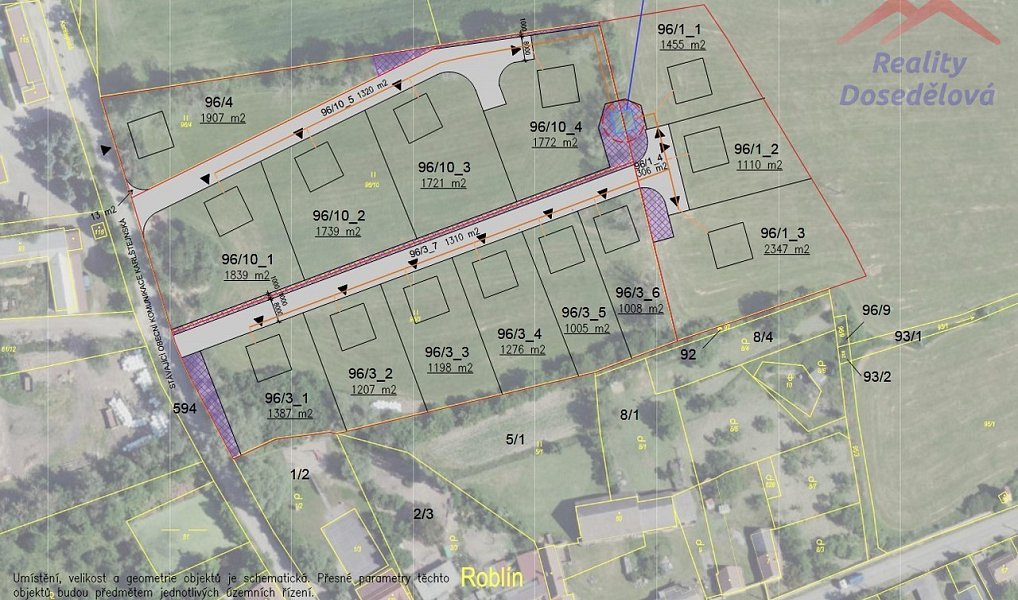 Prodej stavebního pozemku 1 005 m², Roblín – náhled fotky 15