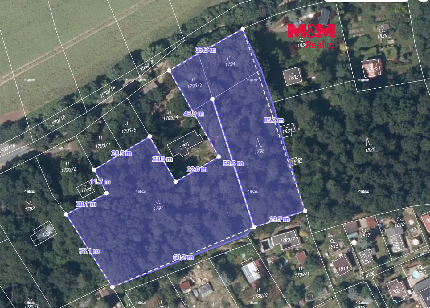 Prodej lesa 5 606 m²