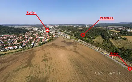 Prodej stavebního pozemku 4 736 m², Kuřim, okres Brno-venkov