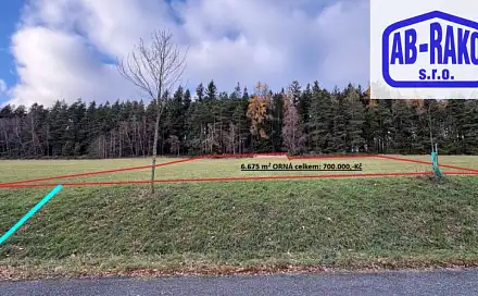 Prodej pole 6 675 m², Číměř, okres Jindřichův Hradec
