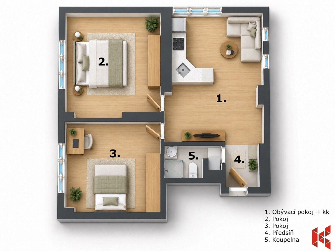 Prodej bytu 3+kk 68 m² – fotografie 3