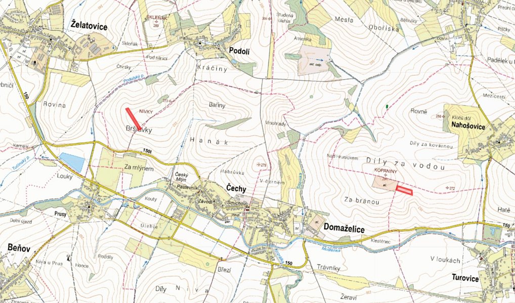 Prodej pole 7 600 m², Podolí – náhled fotky 3