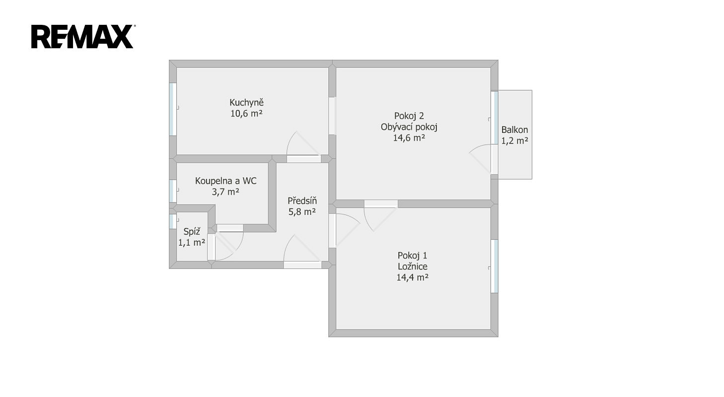 Prodej bytu 2+1 50 m² – fotografie 3