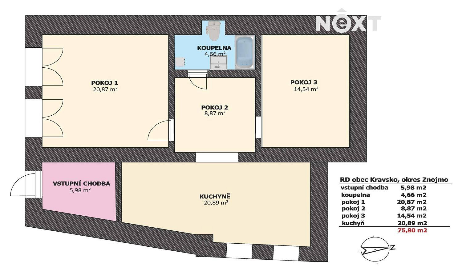 Prodej domu 76 m² s pozemkem 100 m² — photo 3
