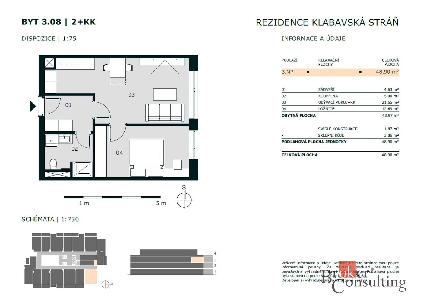 Prodej bytu 2+kk 49 m² – fotografie 5