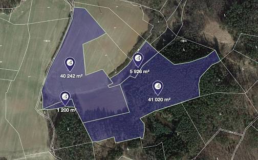 Prodej lesa 88 388 m², Buš, okres Praha-západ