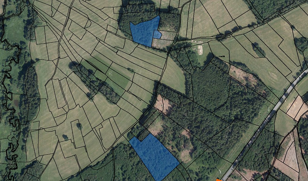 Prodej pozemku 2 116 m², Vítanov – fotka 1 z 3