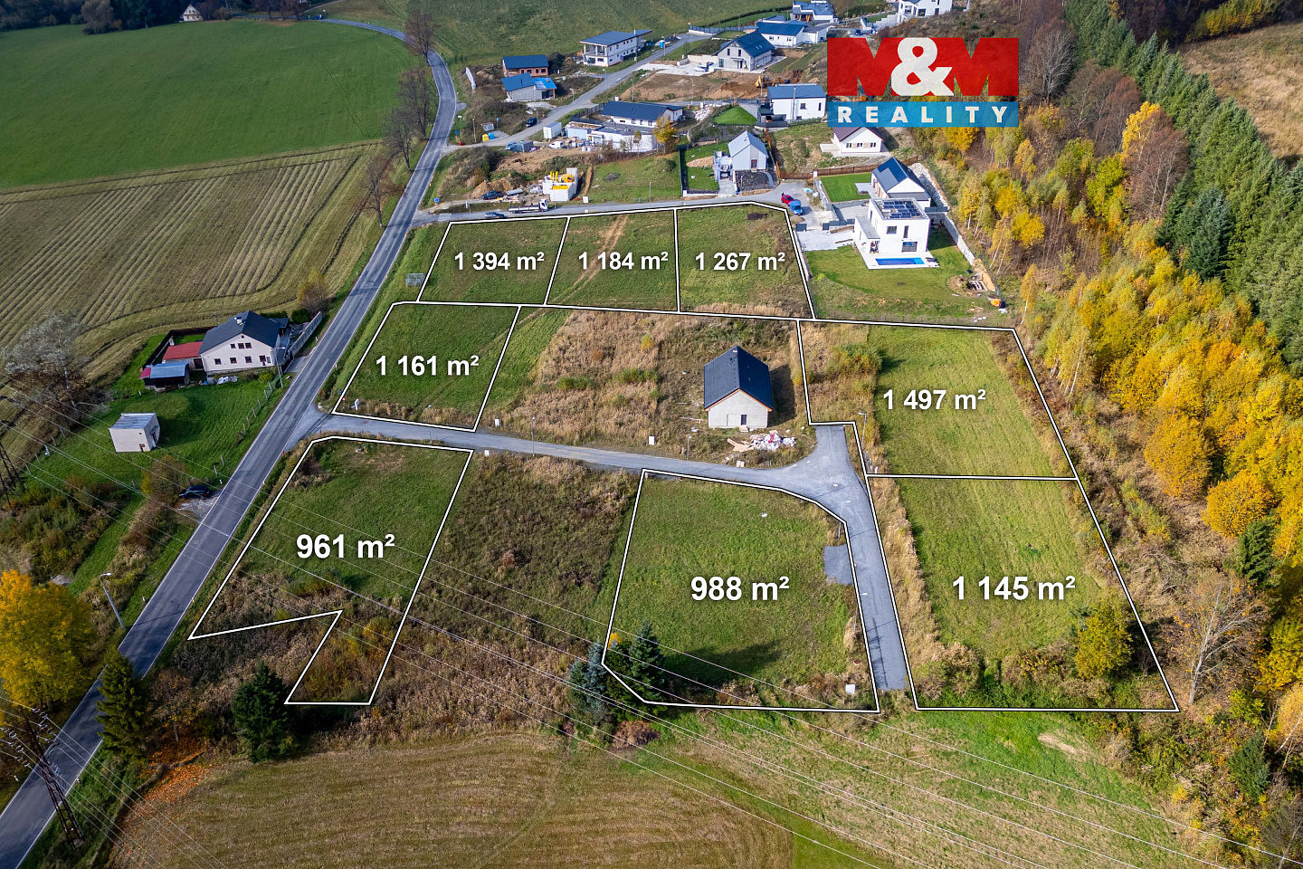 Prodej stavebního pozemku 961 m²