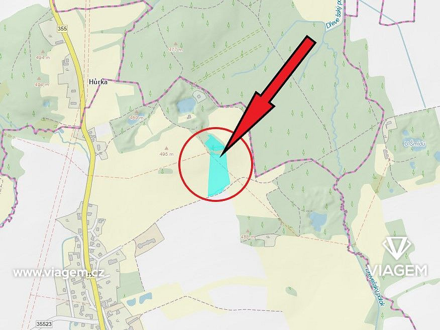 Pole 14 668 m², Podíl 8 % o výměře 1 222 m² – pohled 4