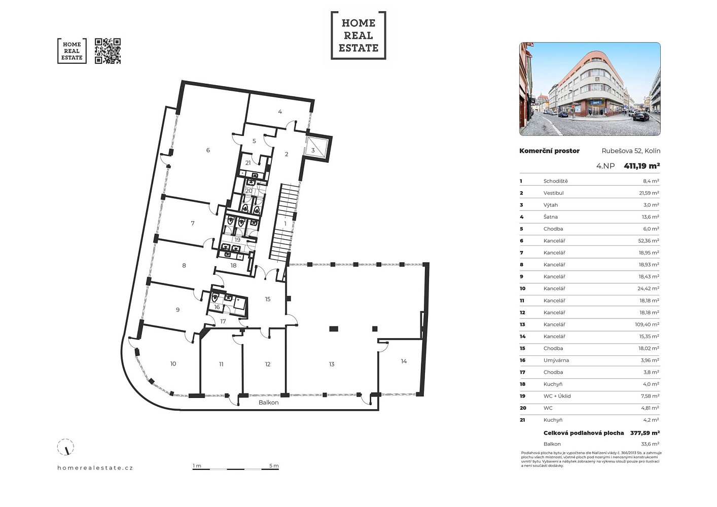 Pronájem kanceláře 378 m² — photo 2
