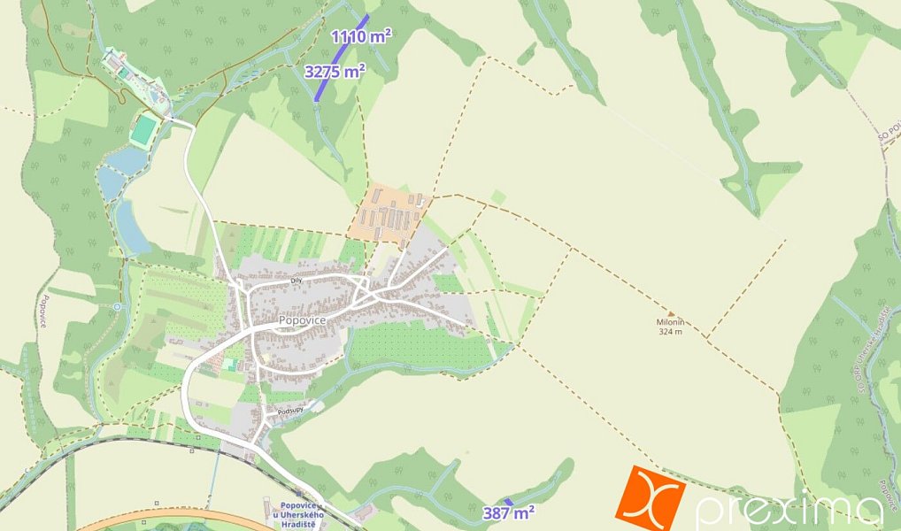 Prodej lesa 4 772 m², Popovice – náhled fotky 2