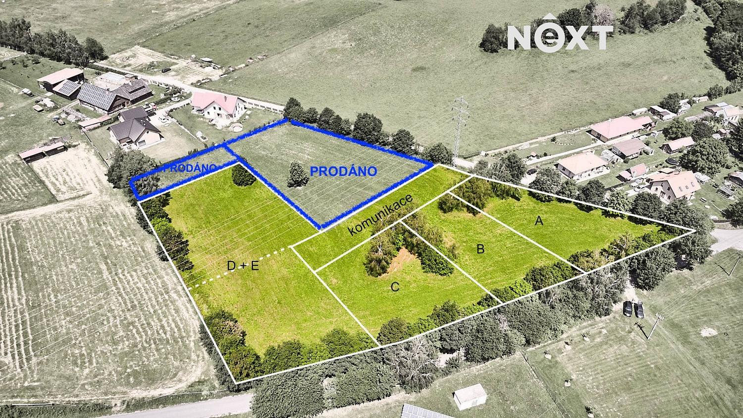 Prodej stavebního pozemku 1 137 m², Přídolí
