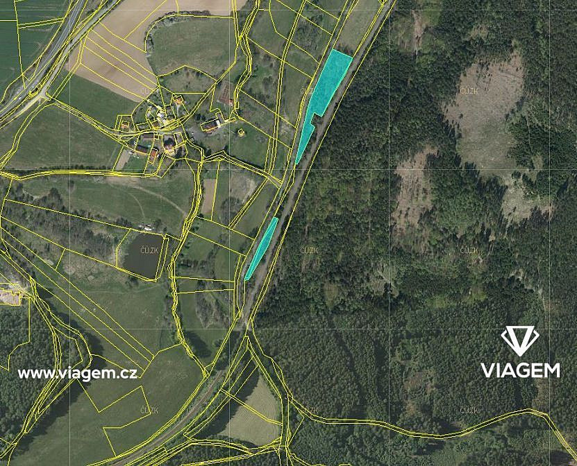 Zahrada 6 769 m², Podíl 83 % o výměře 5 641 m² – pohled 2