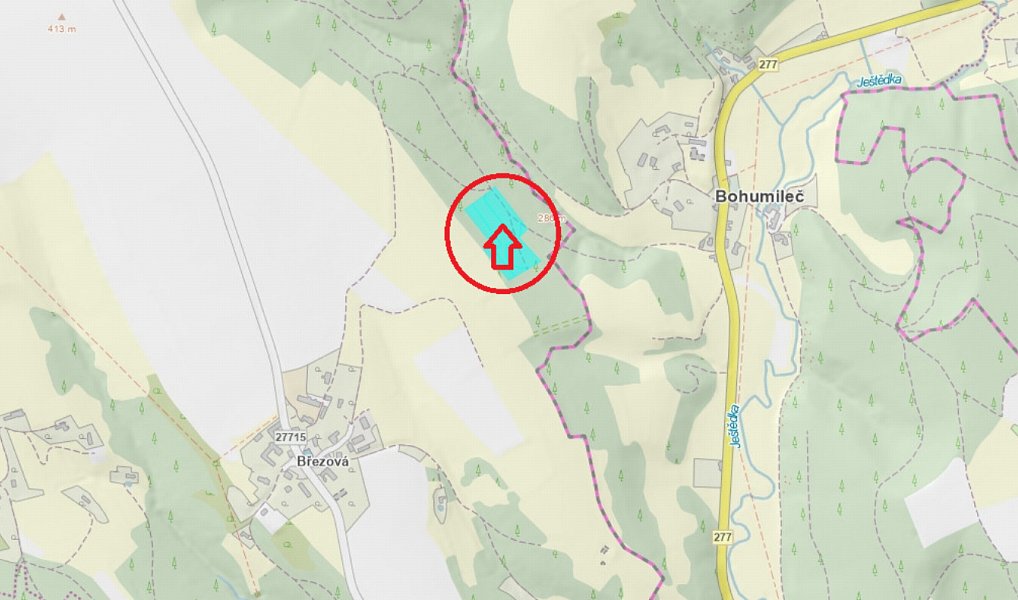 Prodej lesa 12 954 m², Všelibice – náhled fotky 10