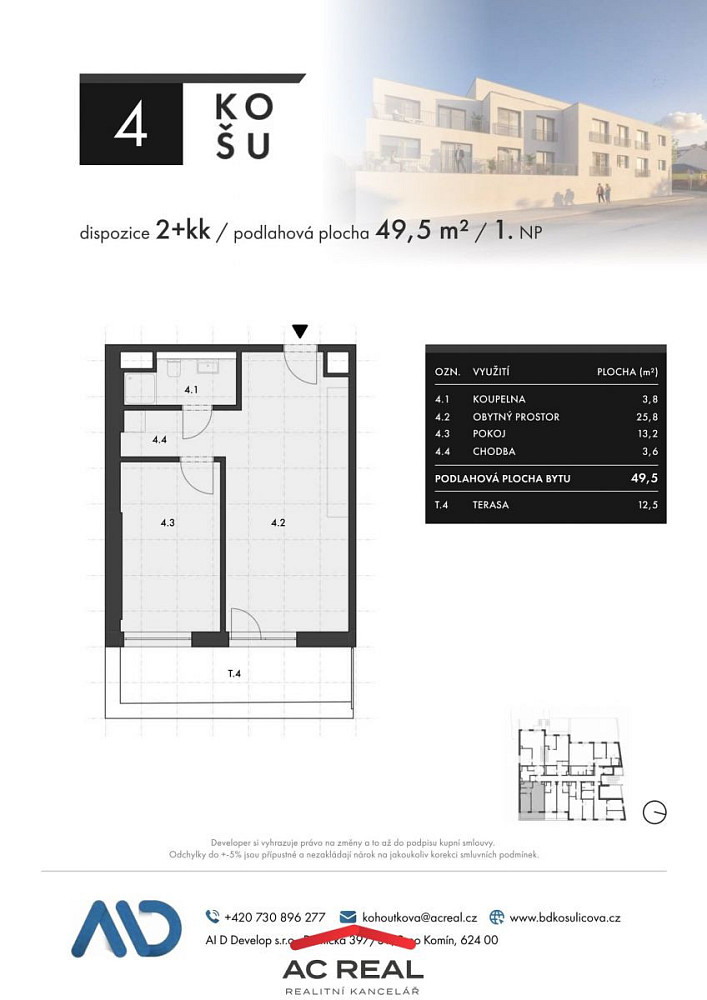Prodej bytu 2+kk 49 m² – fotografie 5