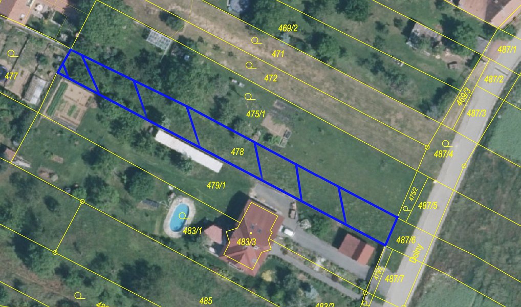 Prodej stavebního pozemku 639 m², Omice – náhled fotky 5