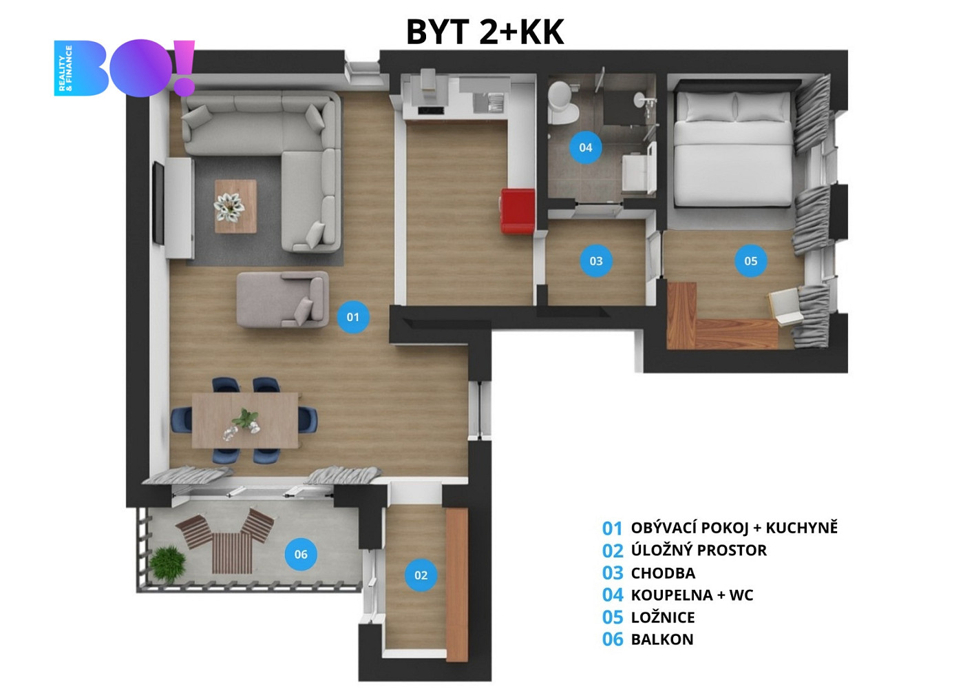 Prodej bytu 2+kk 51 m² – fotografie 4