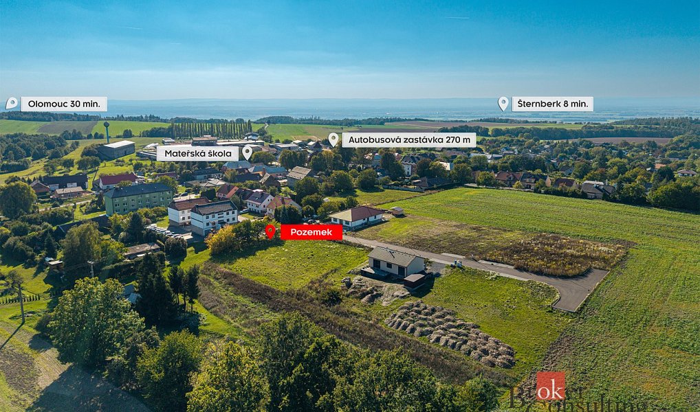 Prodej stavebního pozemku 973 m², Domašov u Šternberka – náhled fotky 9