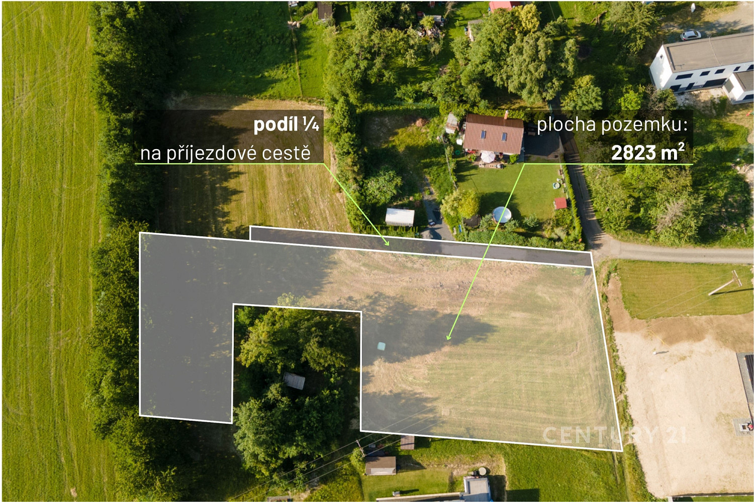 Prodej stavebního pozemku 2 823 m² – fotografie 2