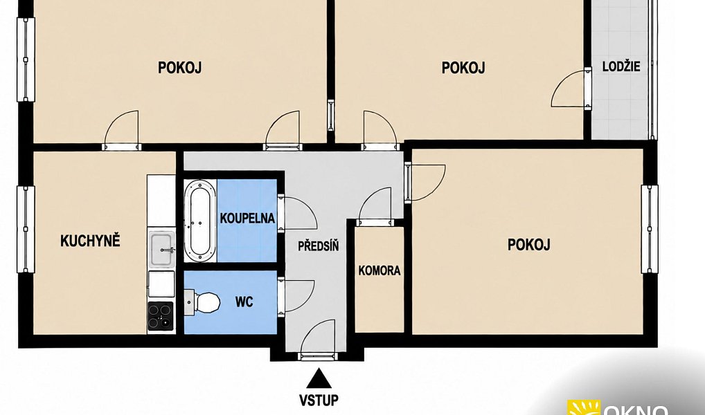 Prodej bytu 3+1 72 m², Brno – náhled fotky 12
