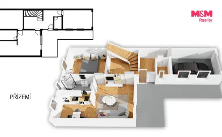 Prodej domu 122 m² s pozemkem 352 m², Kosova Hora, okres Příbram