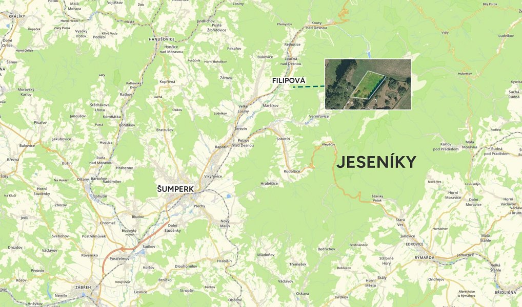 Prodej stavebního pozemku 640 m², Loučná nad Desnou – náhled fotky 3