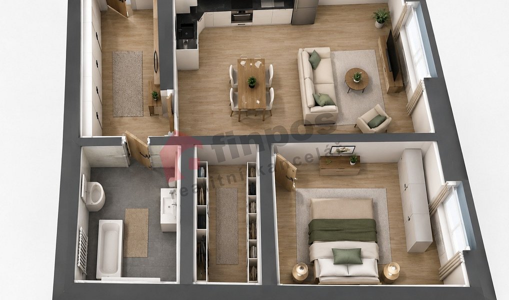 Pronájem bytu 2+kk 59 m², Vlašim – náhled fotky 6