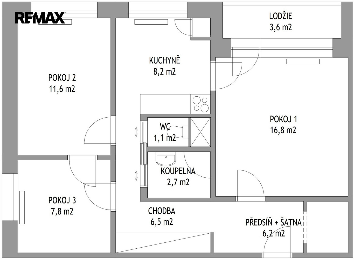 Prodej bytu 3+1 61 m² — photo 3