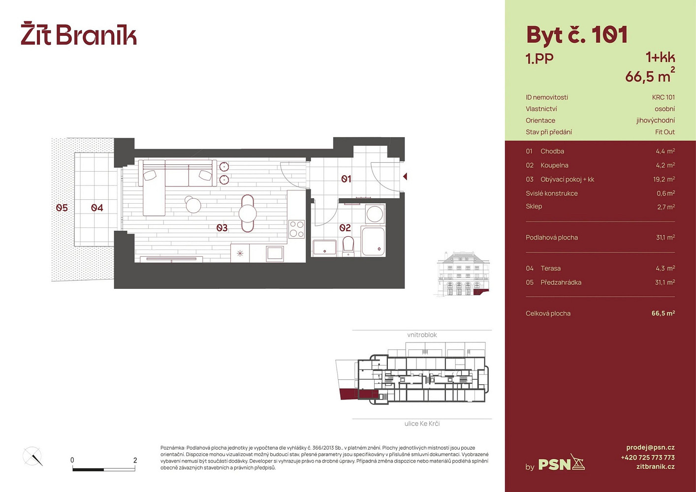 Prodej bytu 1+kk 31 m² – fotografie 2