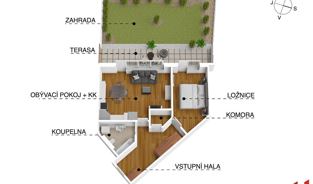 Prodej bytu 2+kk 58 m², Praha – náhled fotky 3