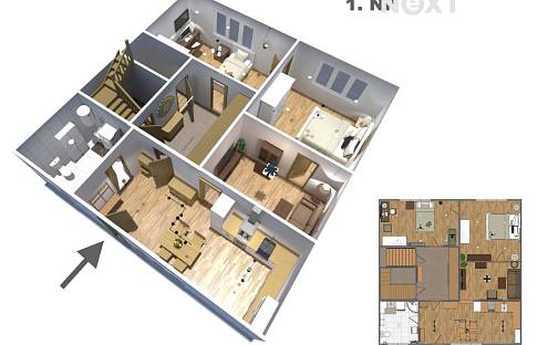 Prodej domu 111 m² s pozemkem 440 m², Myslivecká, Staňkovice, okres Louny