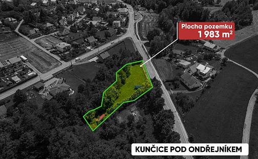 Prodej stavebního pozemku 1 983 m², Kunčice pod Ondřejníkem, okres Frýdek-Místek