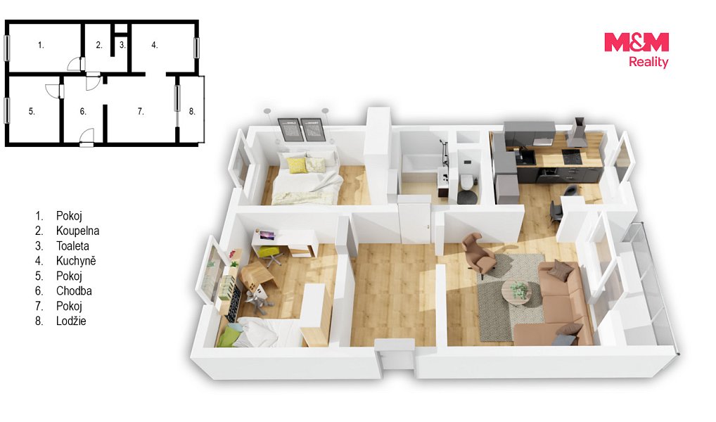 Prodej bytu 3+1 66 m², Česká Lípa – náhled fotky 2