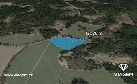 Prodej pole 12 028 m², Lodhéřov, okres Jindřichův Hradec