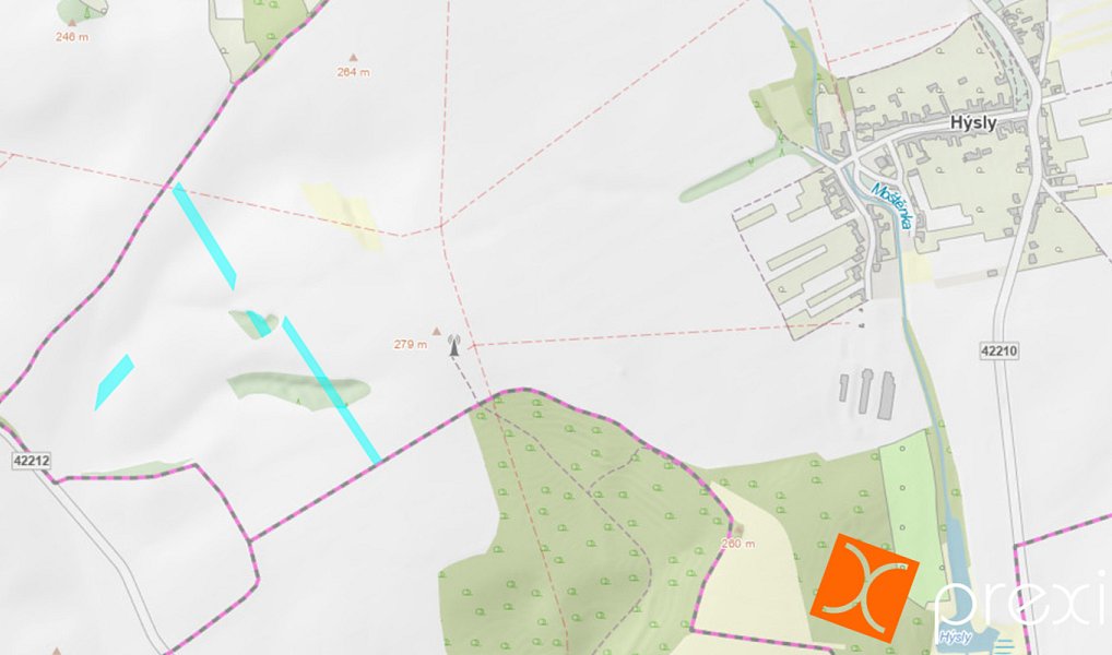 Prodej pole 489 m², Hýsly – náhled fotky 4