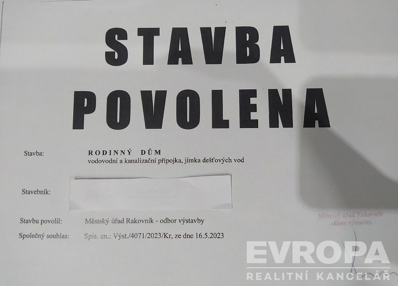 Prodej stavebního pozemku 1 300 m² – fotografie 4