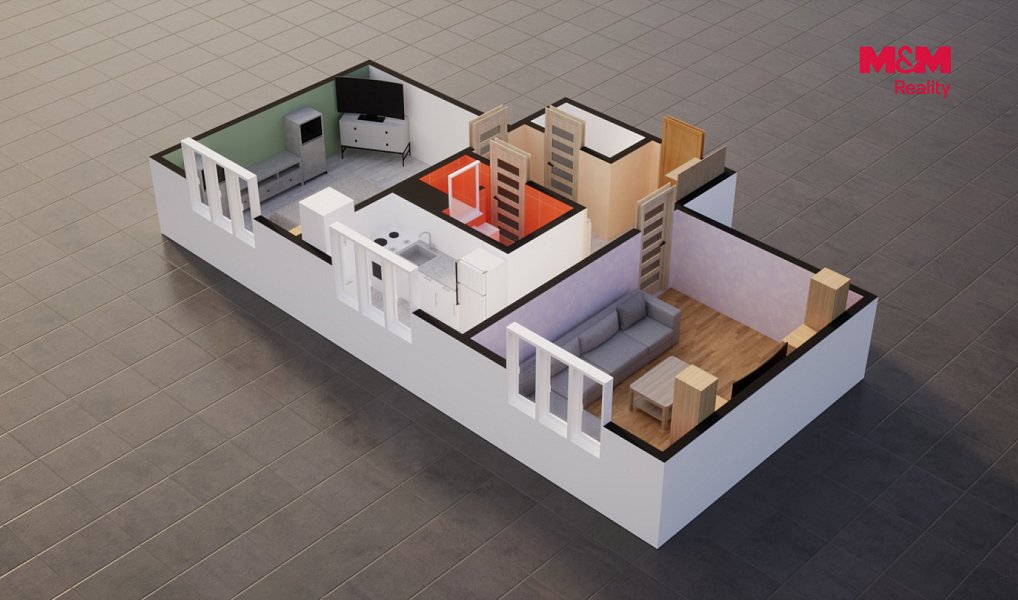 Prodej bytu 2+1 50 m², Klášterec nad Ohří – náhled fotky 15