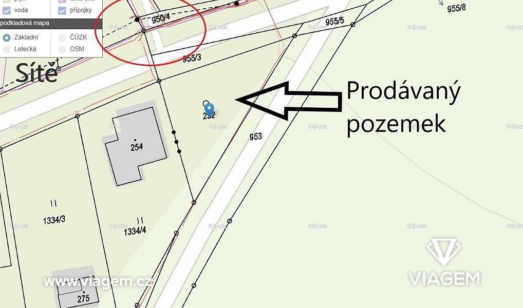 Prodej zahrady 569 m², Tučapy – náhled fotky 2