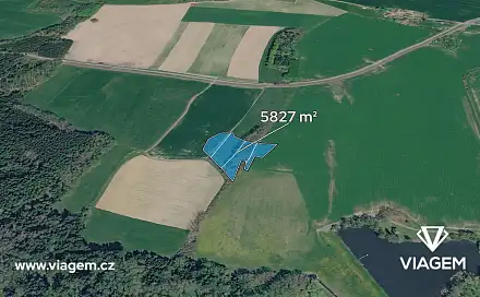 Prodej pole 5 827 m², Příkosice, okres Rokycany