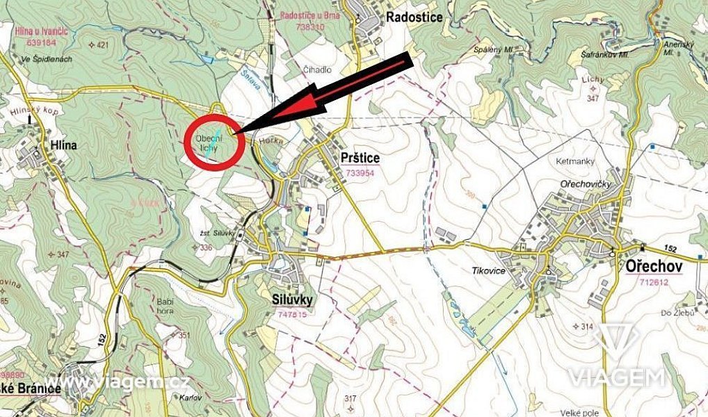 Prodej lesa 1 259 m², Prštice – náhled fotky 4