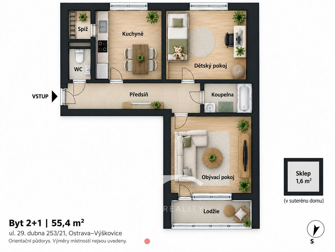 Prodej bytu 2+1 55 m² – fotografie 3