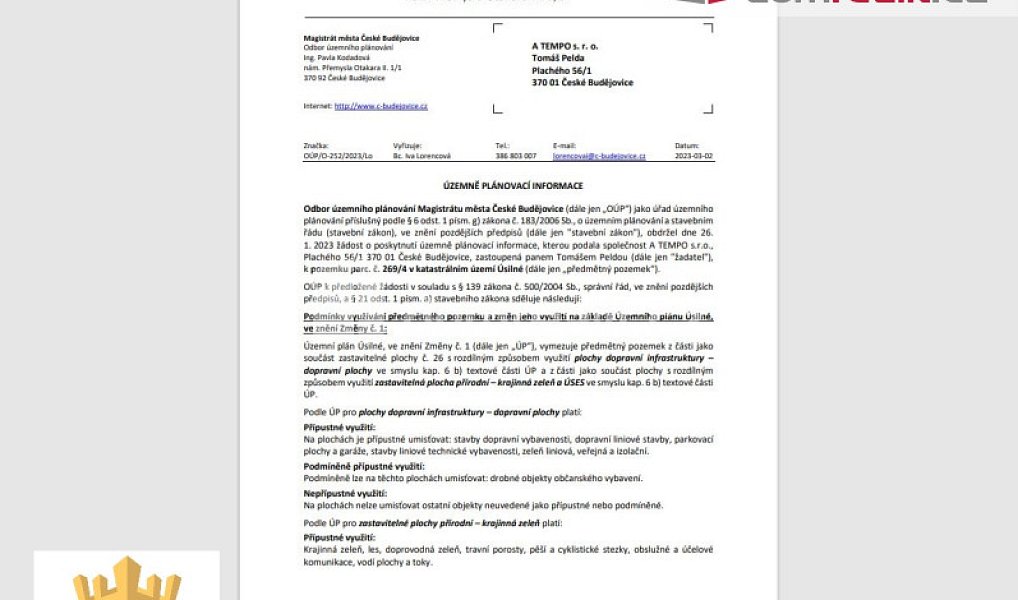 Prodej komerčního pozemku 6 439 m², Úsilné – náhled fotky 6