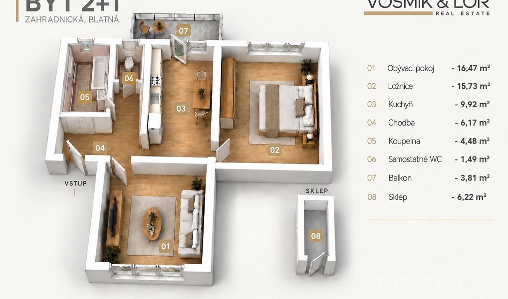 Prodej bytu 2+1 54 m², Blatná – náhled fotky 20