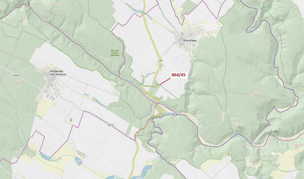 Dražba lesa, 11 m², Třebíč, Kuroslepy