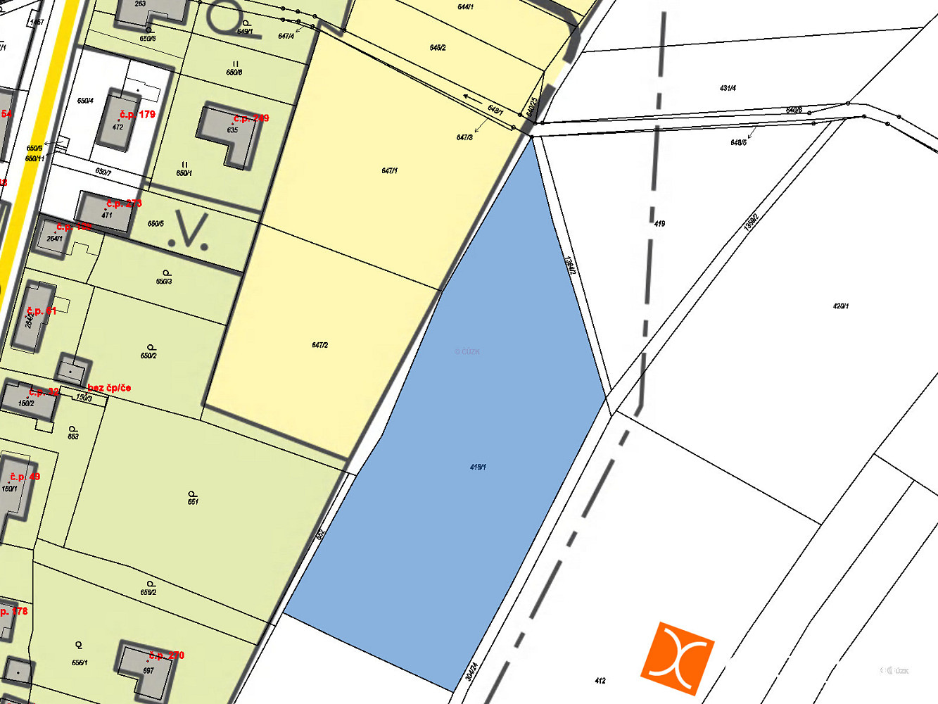 Prodej pole 1 864 m² – fotografie 3
