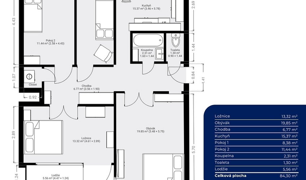 Prodej bytu 4+1 81 m², Plzeň – náhled fotky 4