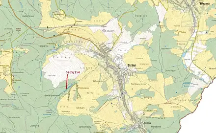 Dražba lesa 16 804 m², Strání