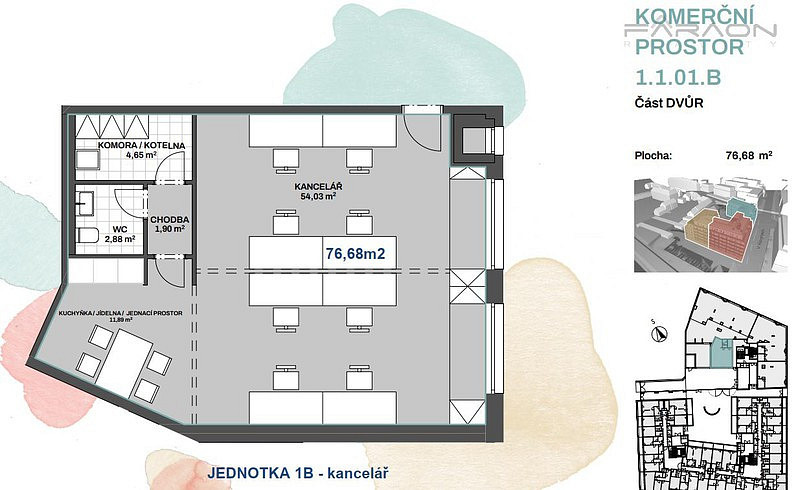 Pronájem kanceláře 77 m² – fotografie 5